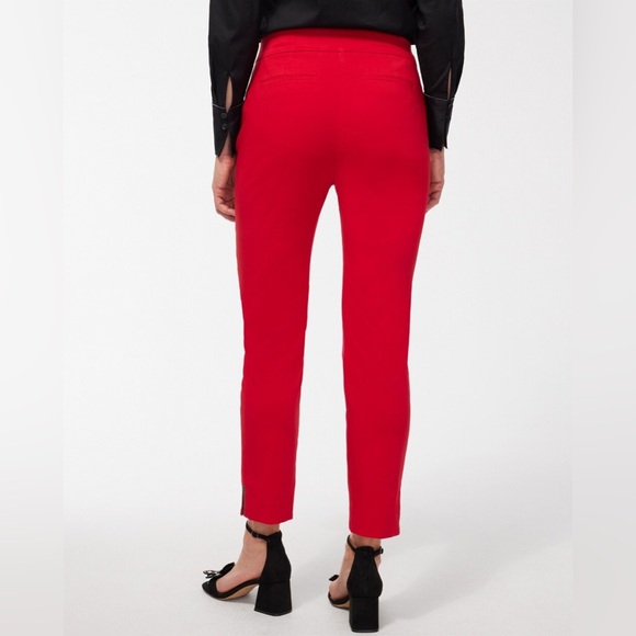 CHICO’s Red Capri Pant_Brigitte Beaded Ankle Pants_size 12R/2R_New - Picture 3 of 14